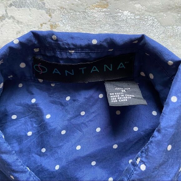 Santana Vintage 100% silk button down - Picture 5 of 11